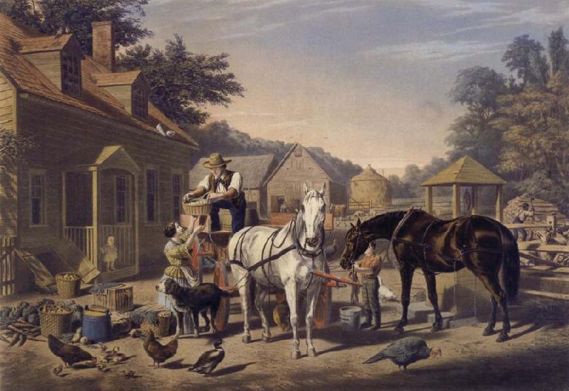 Nathaniel Currier Preparing for Market china oil painting image